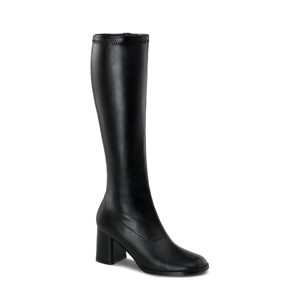 GOGO-300 Pleasers Funtasma 3" Heel Black Stretch Matt Women's Boots