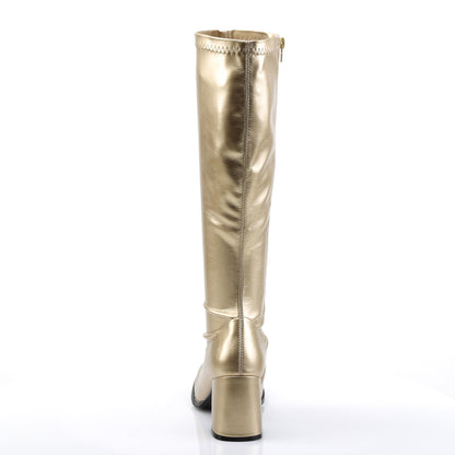 Funtasma GOGO-300 Gold Boots - 3 Inch Heels