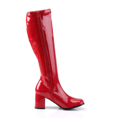 Funtasma GOGO-300 Red Boots - 3 Inch Heels