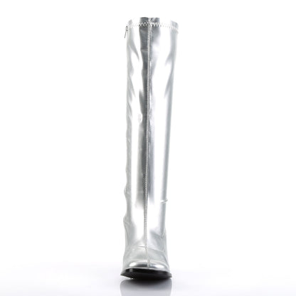 GOGO-300 Pleasers Funtasma 3 Inch Heel Silver Women's Boots