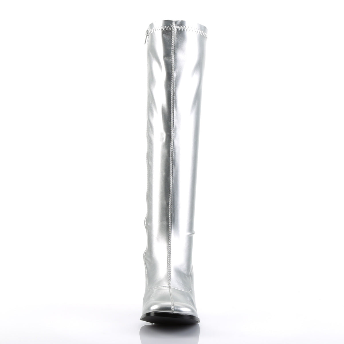 Funtasma GOGO-300 Silver Metallic Boots - 3 Inch Heels