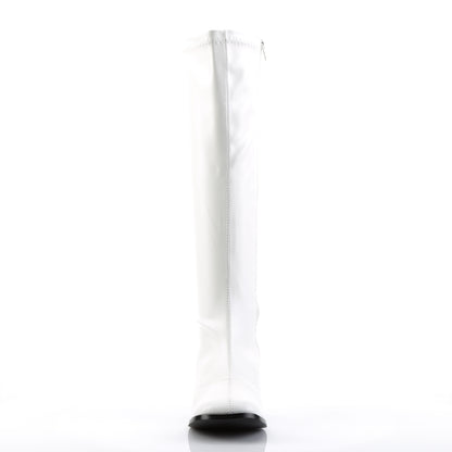 Funtasma GOGO-300 White Boots - 3 Inch Heels