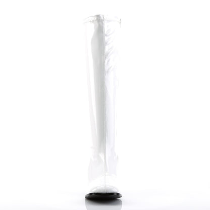 Funtasma GOGO-300 White Boots - 3 Inch Heels