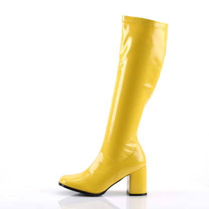GOGO-300 Pleasers Funtasma 3 Inch Heel Yellow Women's Boots