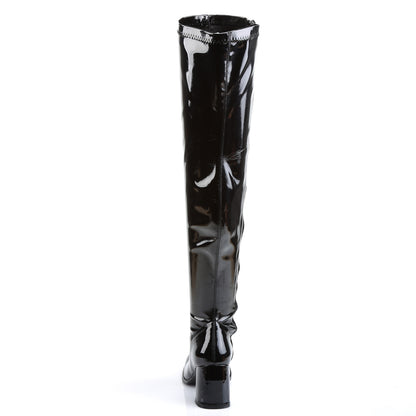 Funtasma GOGO-3000 Black Over the Knee Boots - 3 Inch Heels