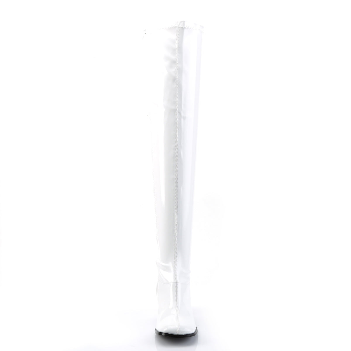 Funtasma GOGO-3000 White Over the Knee Boots - 3 Inch Heels