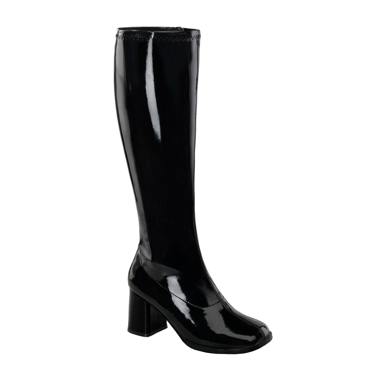 GOGO-300WC Pleasers Funtasma 3" Heel Black Wide Width Knee High Boots
