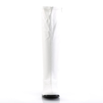 Funtasma GOGO-300WC White Boots - 3 Inch Heels