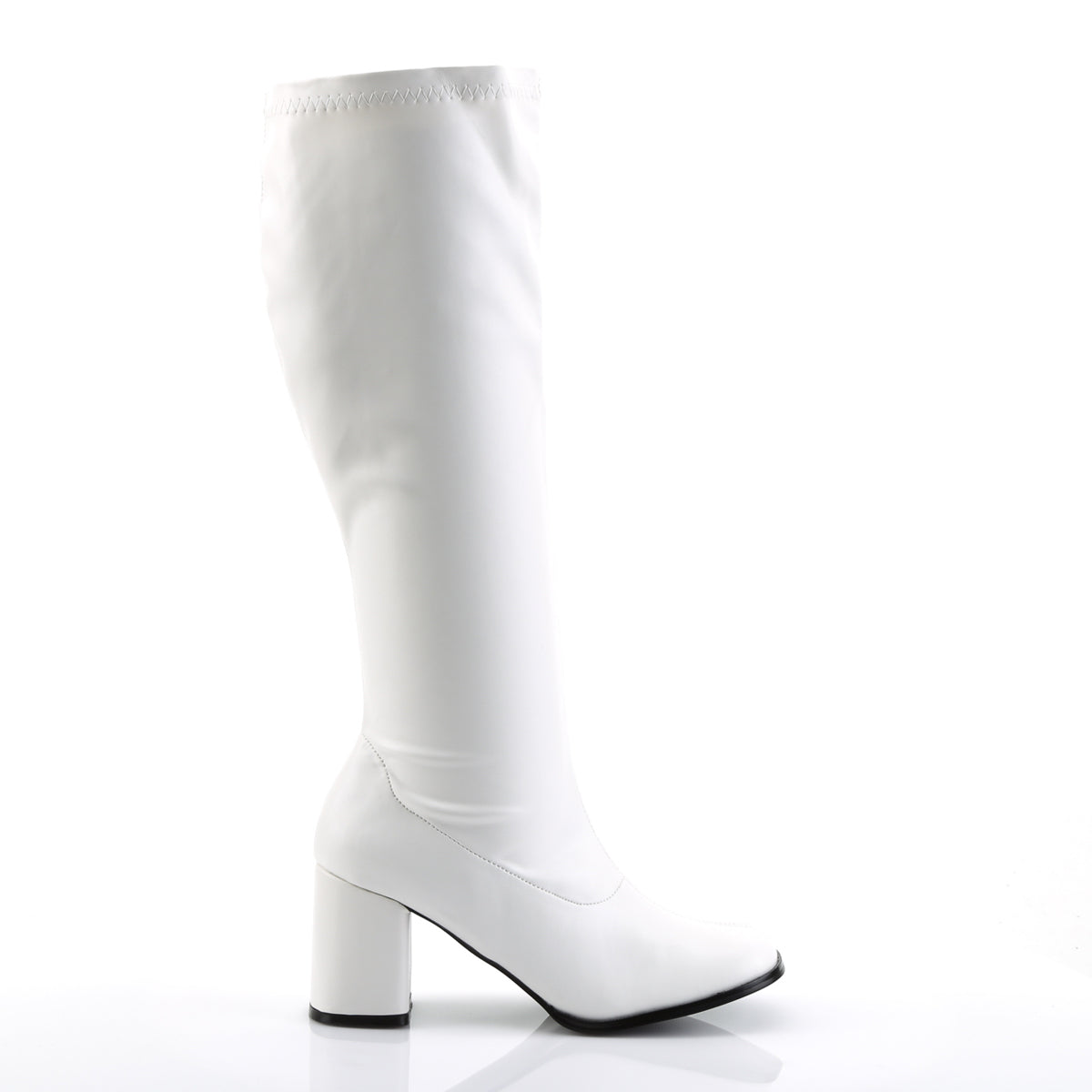 Funtasma GOGO-300WC White Boots - 3 Inch Heels