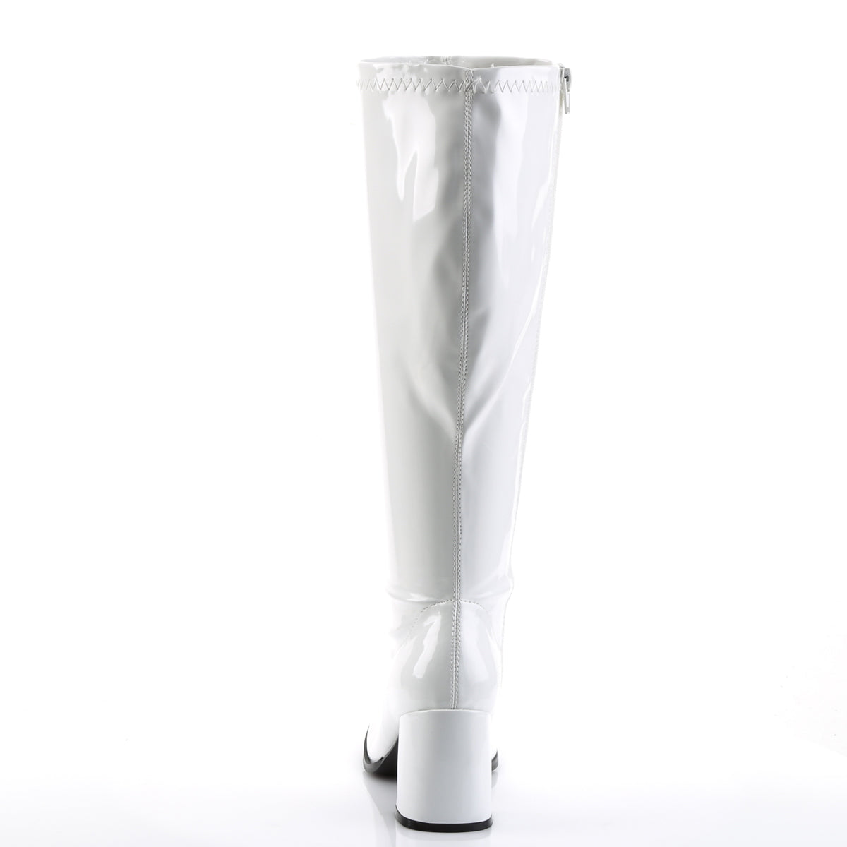 gogo 300wc funtasma fancy dress white pu 3 inch block heel wide width plus size st boots side zip