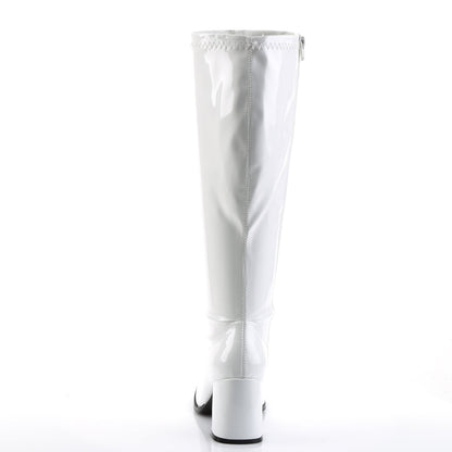 gogo 300wc funtasma fancy dress white pu 3 inch block heel wide width plus size st boots side zip