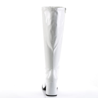 Funtasma GOGO-300WC White Boots - 3 Inch Heels