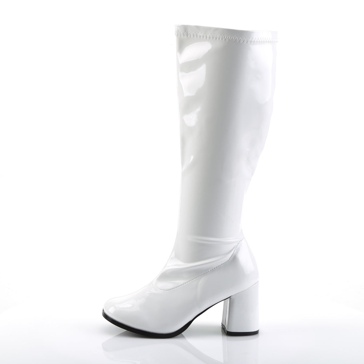 Funtasma GOGO-300X White Boots - 3 Inch Heels