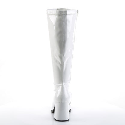 Funtasma GOGO-300X White Boots - 3 Inch Heels