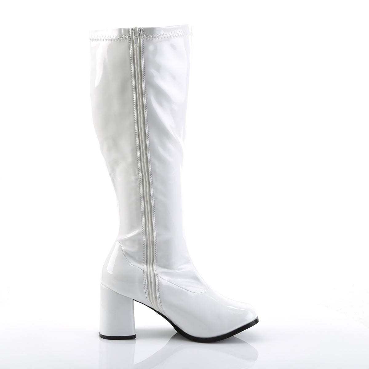 Funtasma GOGO-300X White Boots - 3 Inch Heels