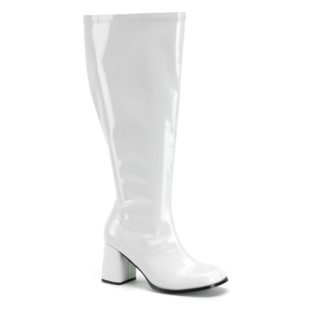Funtasma GOGO-300X White Boots - 3 Inch Heels