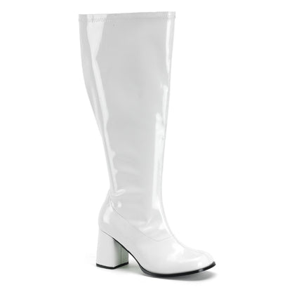 Funtasma GOGO-300X White Boots - 3 Inch Heels