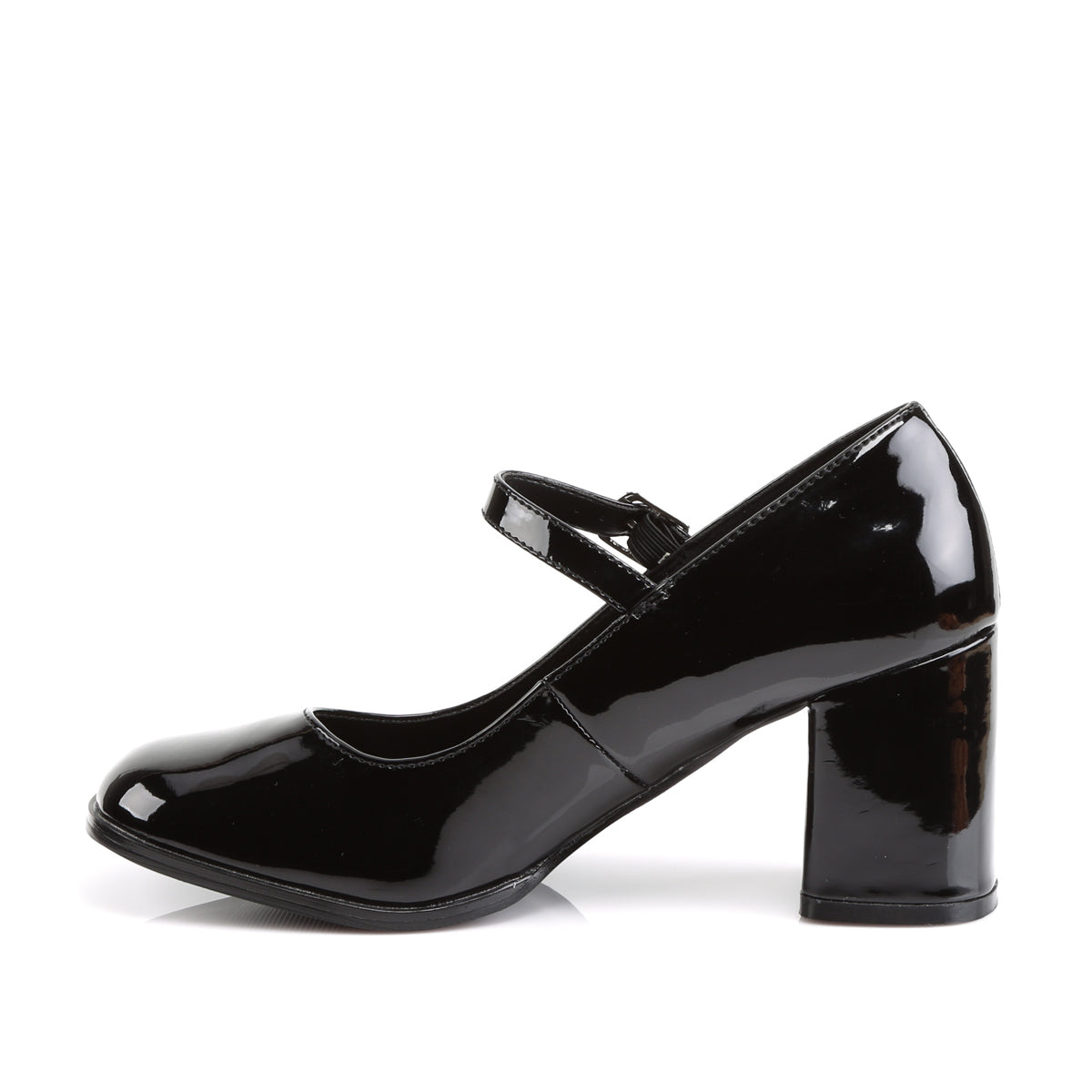 GOGO-50 Pleasers Funtasma 3 Inch Heel Black Patent Women's Sexy Shoes