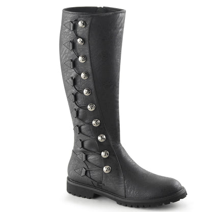 GOTHAM-109 Funtasma Black 1.5 Inch Costume Boots Blk Distressed Pu
