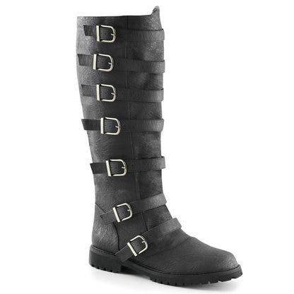 GOTHAM-110 Funtasma Black Distressed Pu Men's Boots