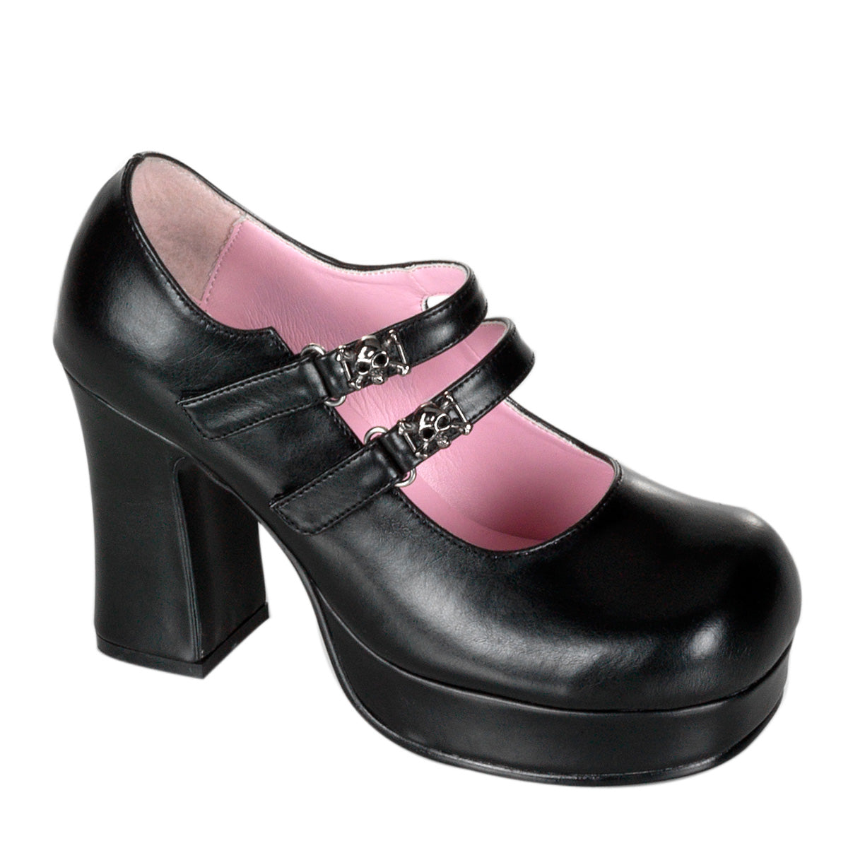 GOTHIKA-09 Demonia Cult Black 3.8 Inch Alternative Footwear Black Vegan Leather