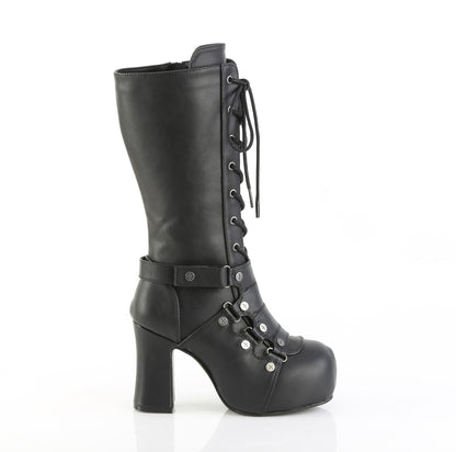 GOTHIKA-152 Demonia Cult Black 3.8 Inch Alternative Knee High Boots