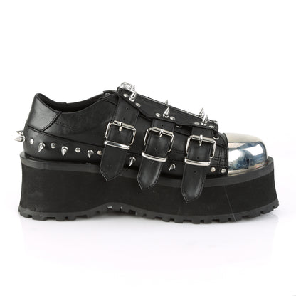 Demonia GRAVEDIGGER-03 Black Lace-Up Platform Oxford Shoes