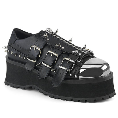 GRAVEDIGGER-03 Demonia Cult Black Alternative Footwear Unisex Blk Vegan Leather