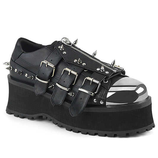 GRAVEDIGGER-03 Demonia Cult Black Alternative Footwear Unisex