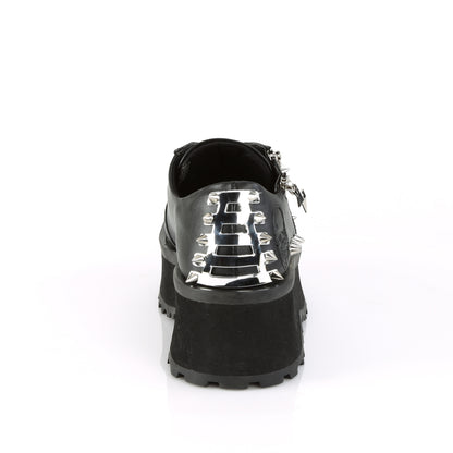 Demonia GRAVEDIGGER-04 Black Lace-Up Platform Oxford Shoes