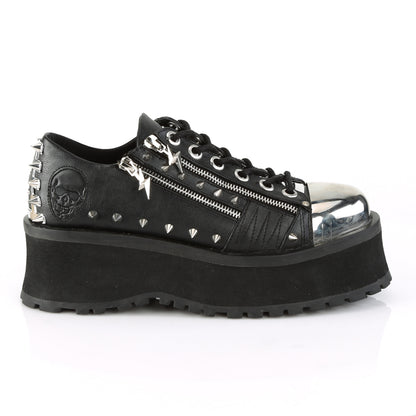 Demonia GRAVEDIGGER-04 Black Lace-Up Platform Oxford Shoes