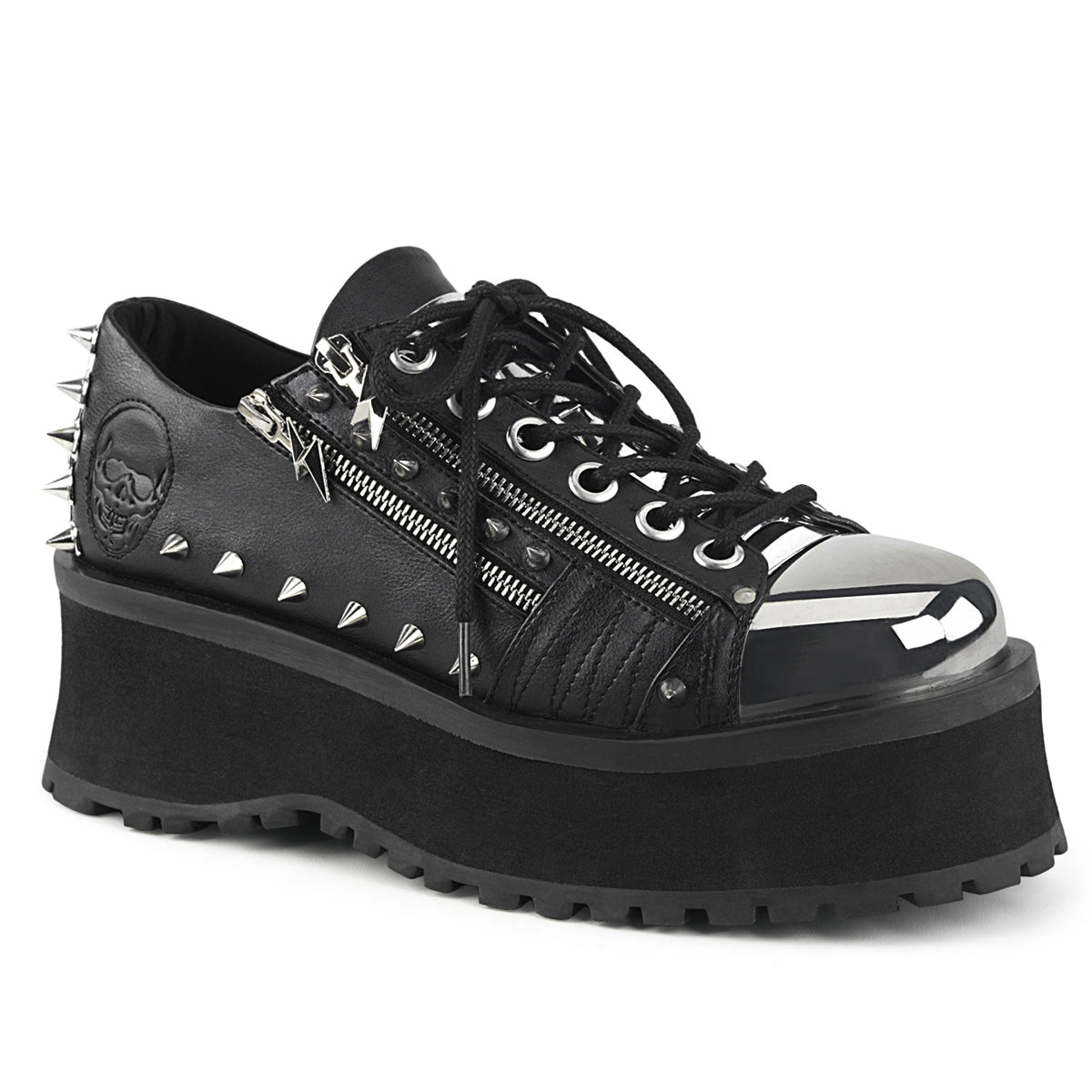 GRAVEDIGGER-04 Demonia Cult Black Alternative Footwear Unisex