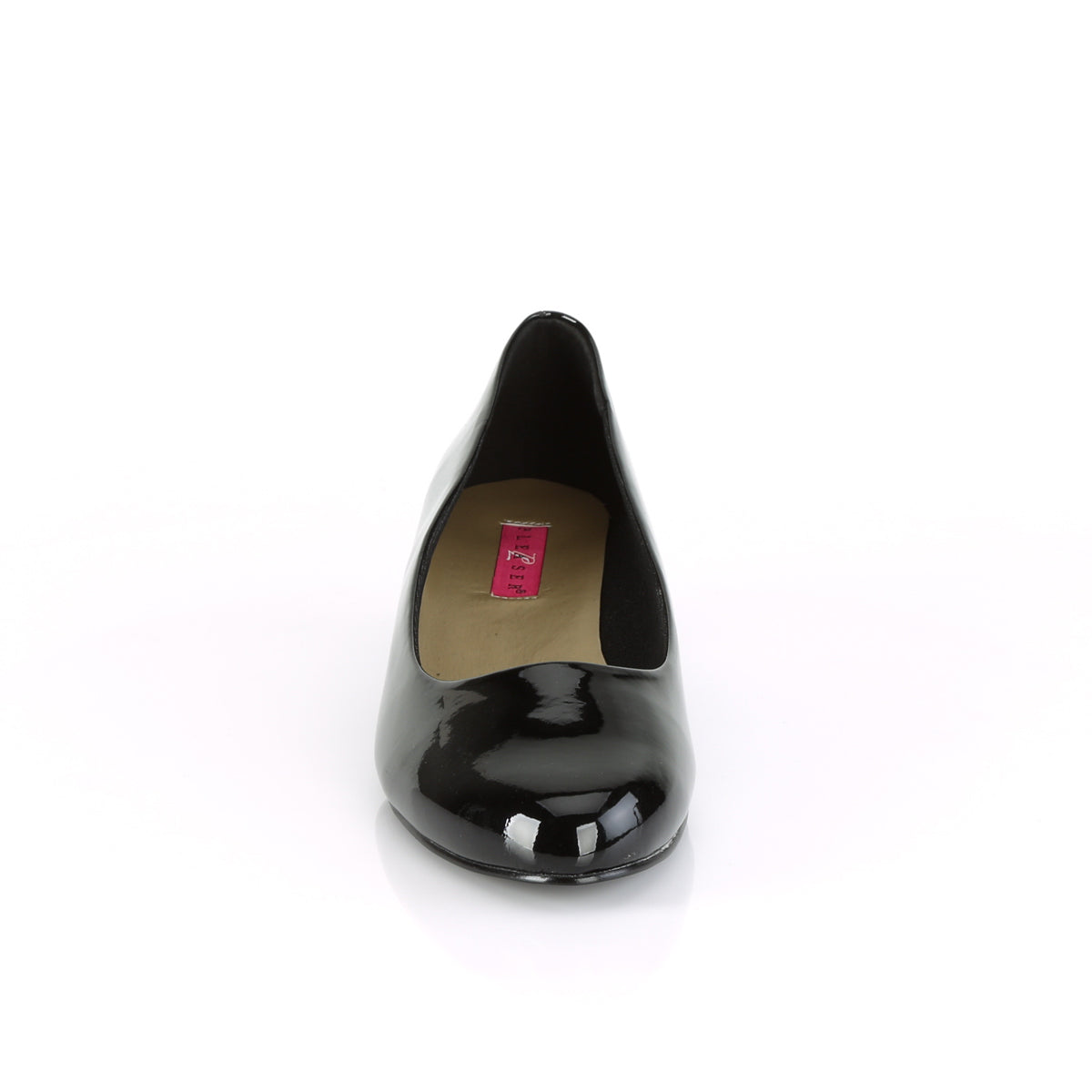 Pleaser Pink Label GWEN-01 Black Court Shoes - 1 1/4 Inch Heels