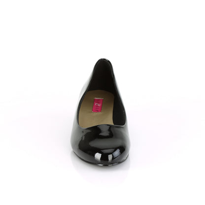 Pleaser Pink Label GWEN-01 Black Court Shoes - 1 1/4 Inch Heels