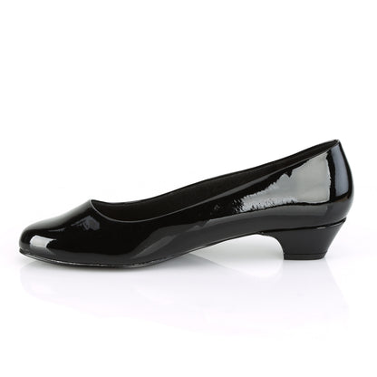 Pleaser Pink Label GWEN-01 Black Court Shoes - 1 1/4 Inch Heels