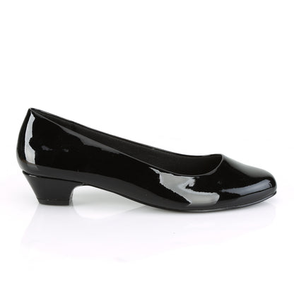 Pleaser Pink Label GWEN-01 Black Court Shoes - 1 1/4 Inch Heels