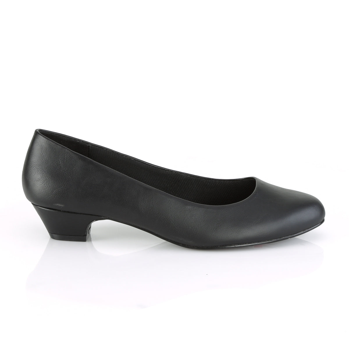 GWEN-01 Pleaser Pink Label Black 1.3 Inch Sexy High Heels