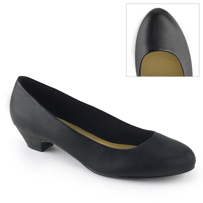 GWEN-01 Pleaser Pink Label Black 1.3 Inch Sexy High Heels Blk Faux Leather