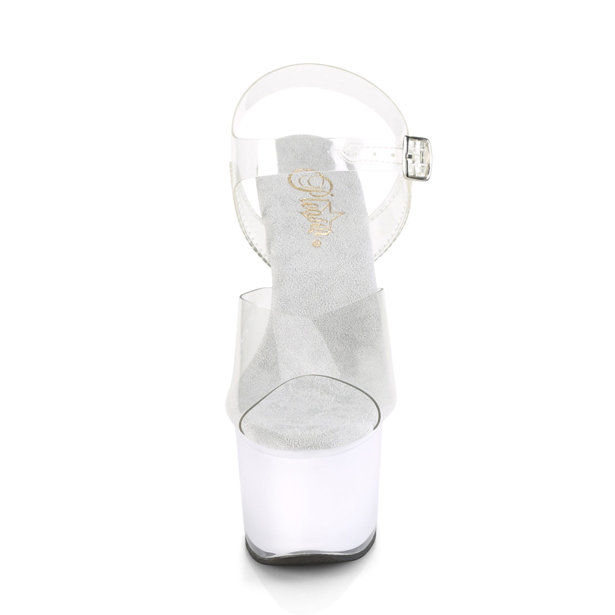 ILLUMINATOR-708 Pleaser White Glow 7 Inch Pole Dance Platform Shoes