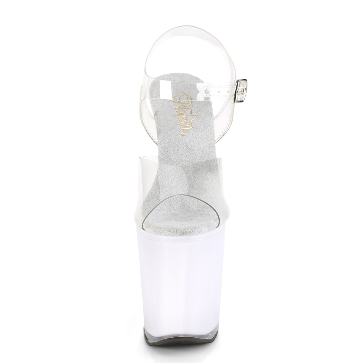 ILLUMINATOR-808 Pleaser White Glow 8 Inch Pole Dancing Platform Shoes