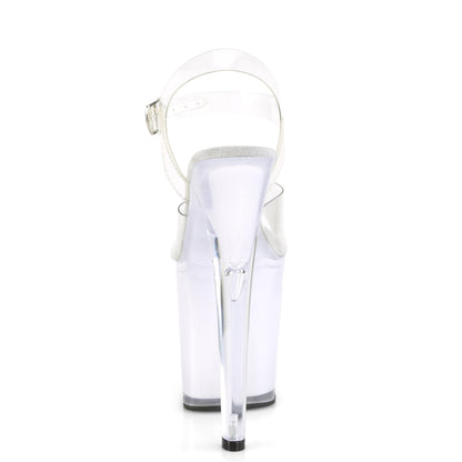 ILLUMINATOR-808 Pleaser White Glow 8 Inch Pole Dancing Platform Shoes