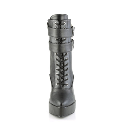 INDULGE-1026 Devious Black 5.3 Inch Fetish Platforms