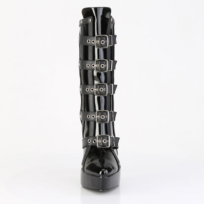 INDULGE-1038 Devious Black 5.3 Inch Fetish Platforms
