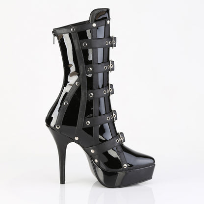 INDULGE-1038 Devious Black 5.3 Inch Fetish Platforms