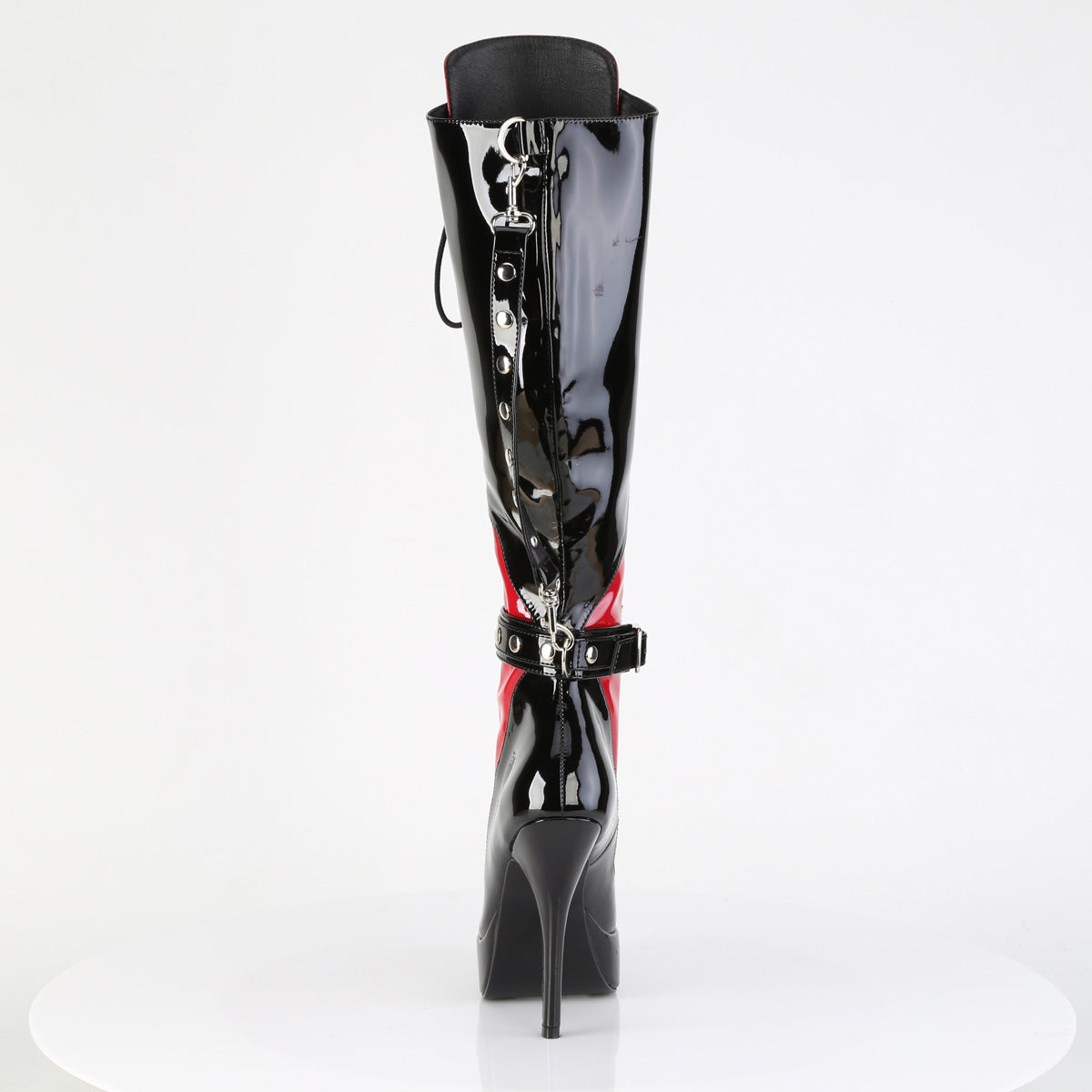INDULGE-2028 Devious Black Red 5.3 Inch Fetish Platforms