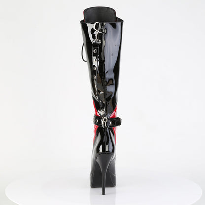 INDULGE-2028 Devious Black Red 5.3 Inch Fetish Platforms