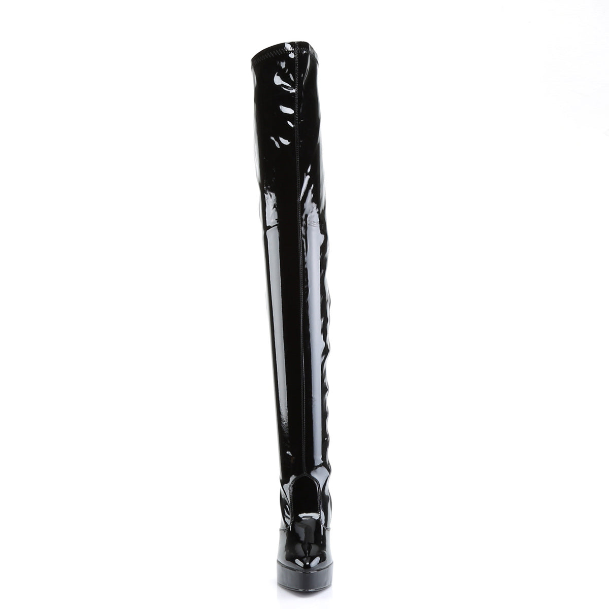 INDULGE-3000 Devious Black Patent 5.3 Inch Fetish Platforms