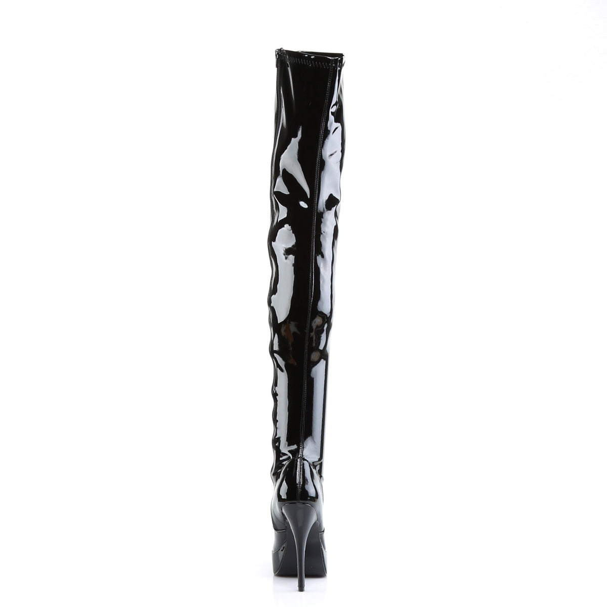 INDULGE-3000 Devious Black Patent 5.3 Inch Fetish Platforms