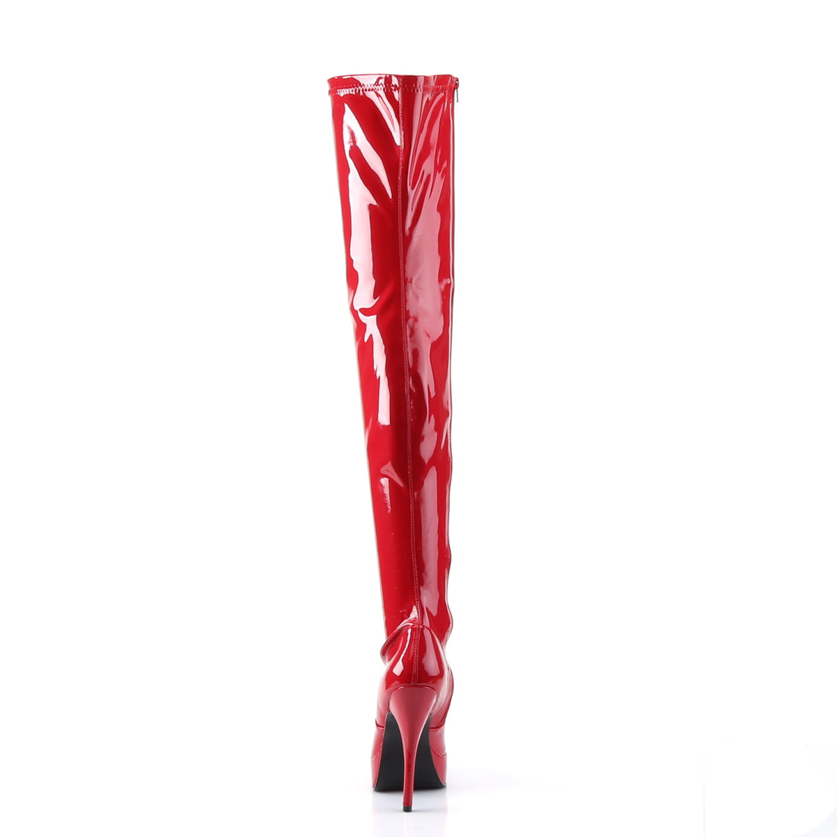 indulge 3000 devious stretch platforms thigh high faux leather boots