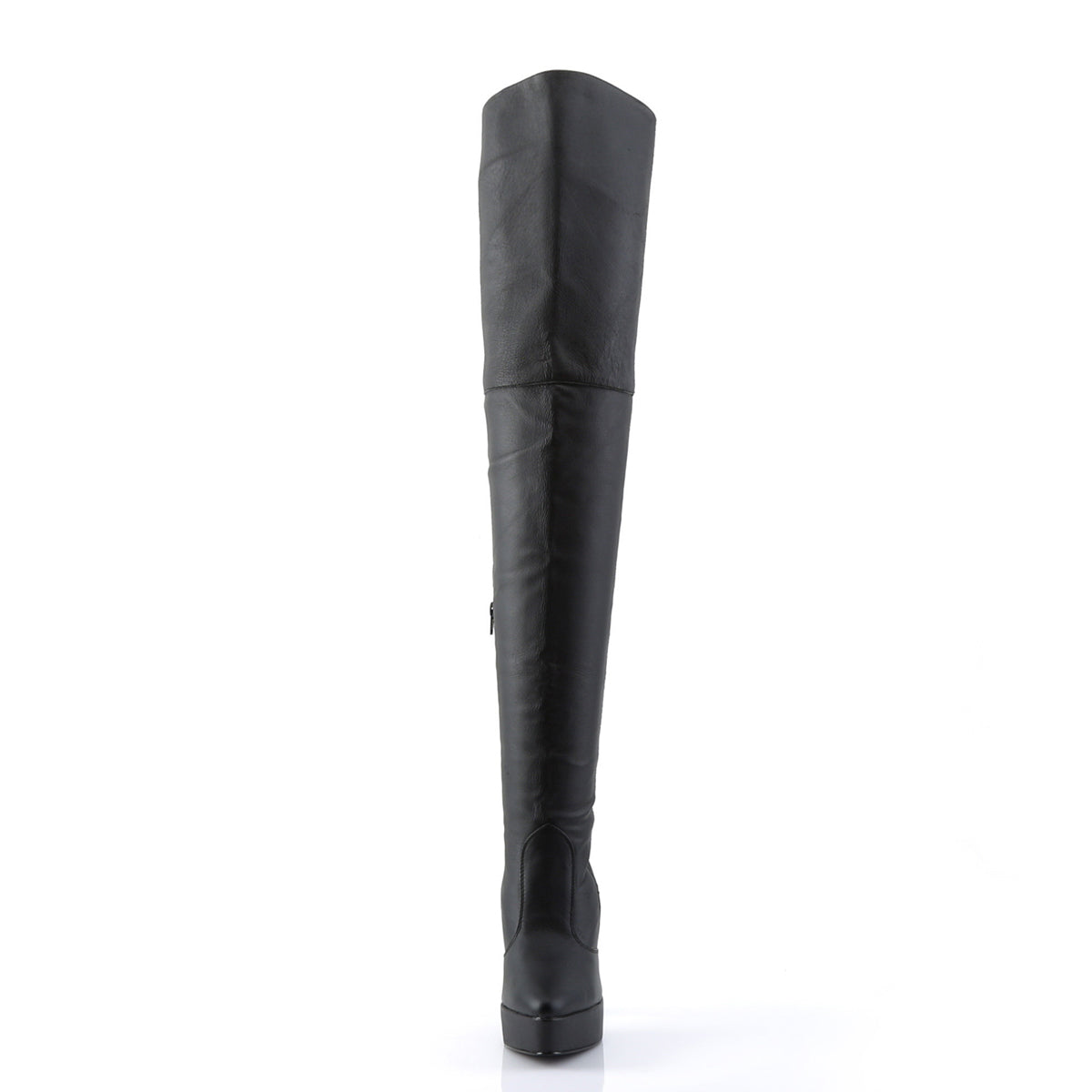 INDULGE-3011 Devious Black Leather 5.3 Inch Fetish Platforms